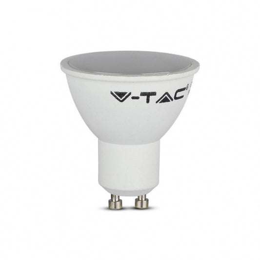 V-TAC LED SPOTLIGHT - 4.5W GU10 SMD WHITE PLASTIC MILKY COVER