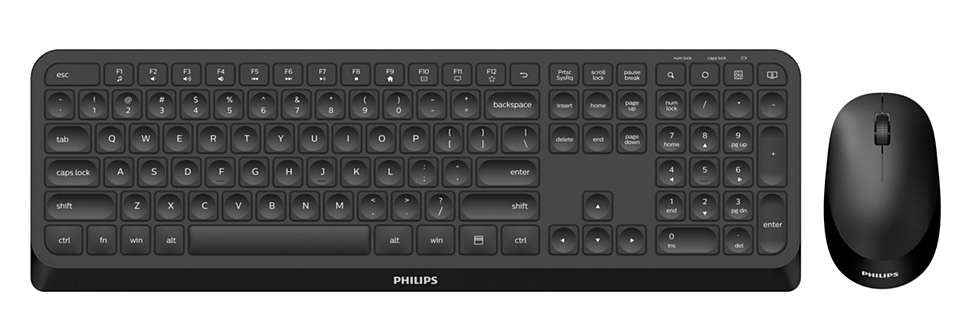 Philips 3000 series SPT6307B/34 tastiera Mouse incluso RF Wireless layout Ita Nero